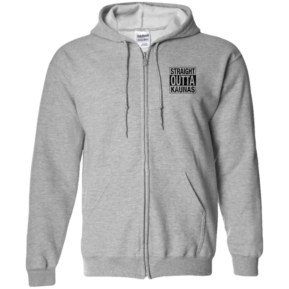 Straight Outta Kaunas - Men/Women Unisex Comfort Full-Zip Hoodie