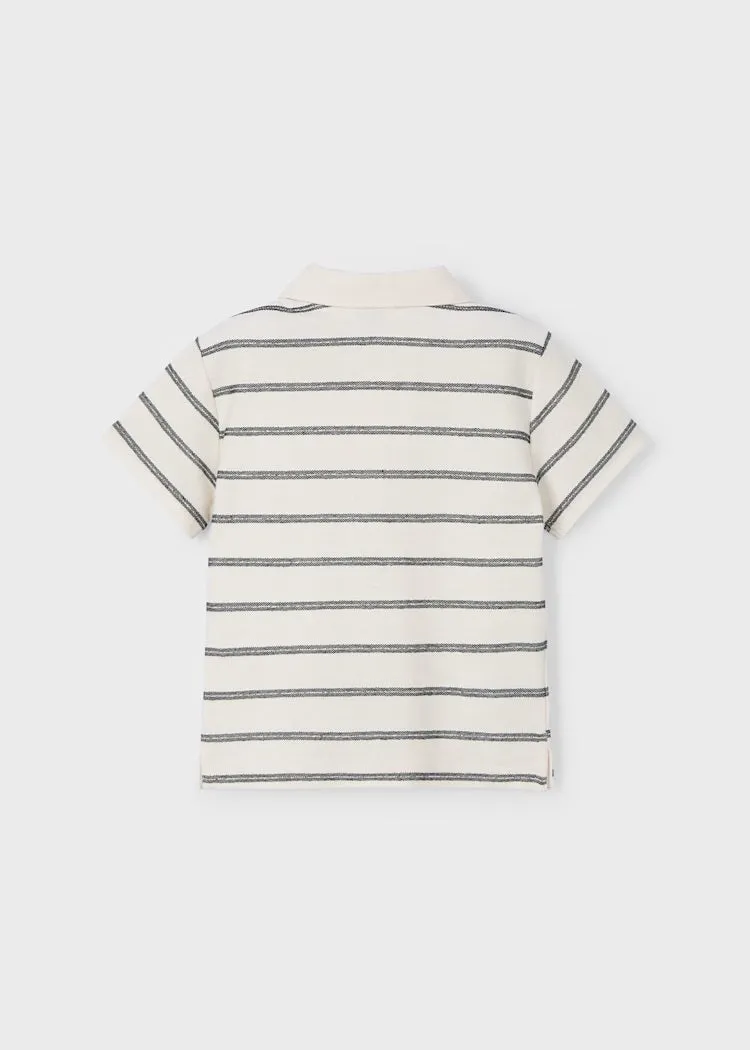 Stripe Polo Shirt With Pocket