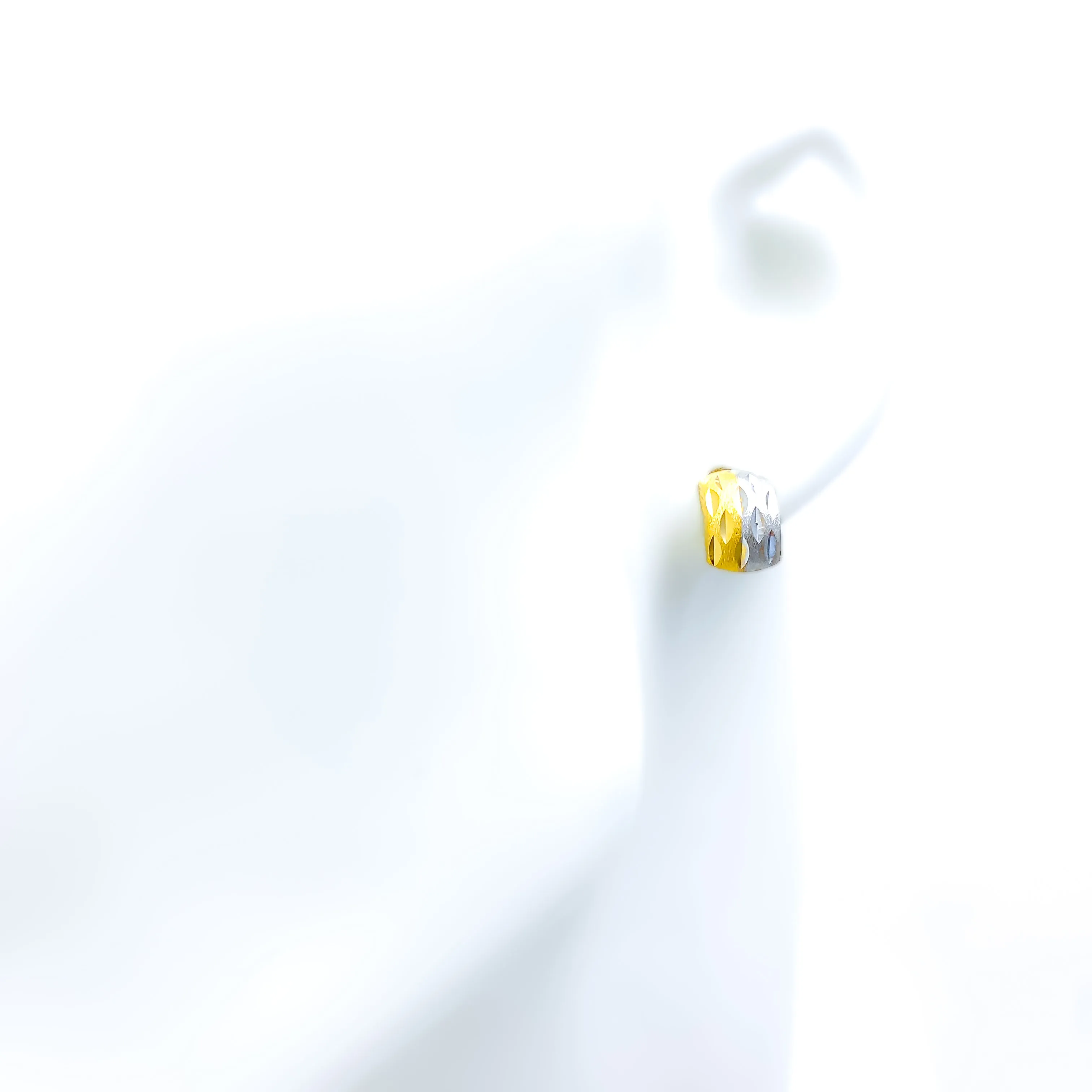 Stunning Two-Tone 22k Gold Earrings