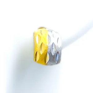 Stunning Two-Tone 22k Gold Earrings