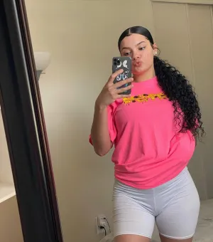 Sunflower Drippin (V3) | Pink Tee
