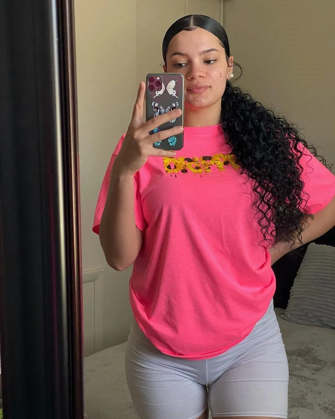 Sunflower Drippin (V3) | Pink Tee