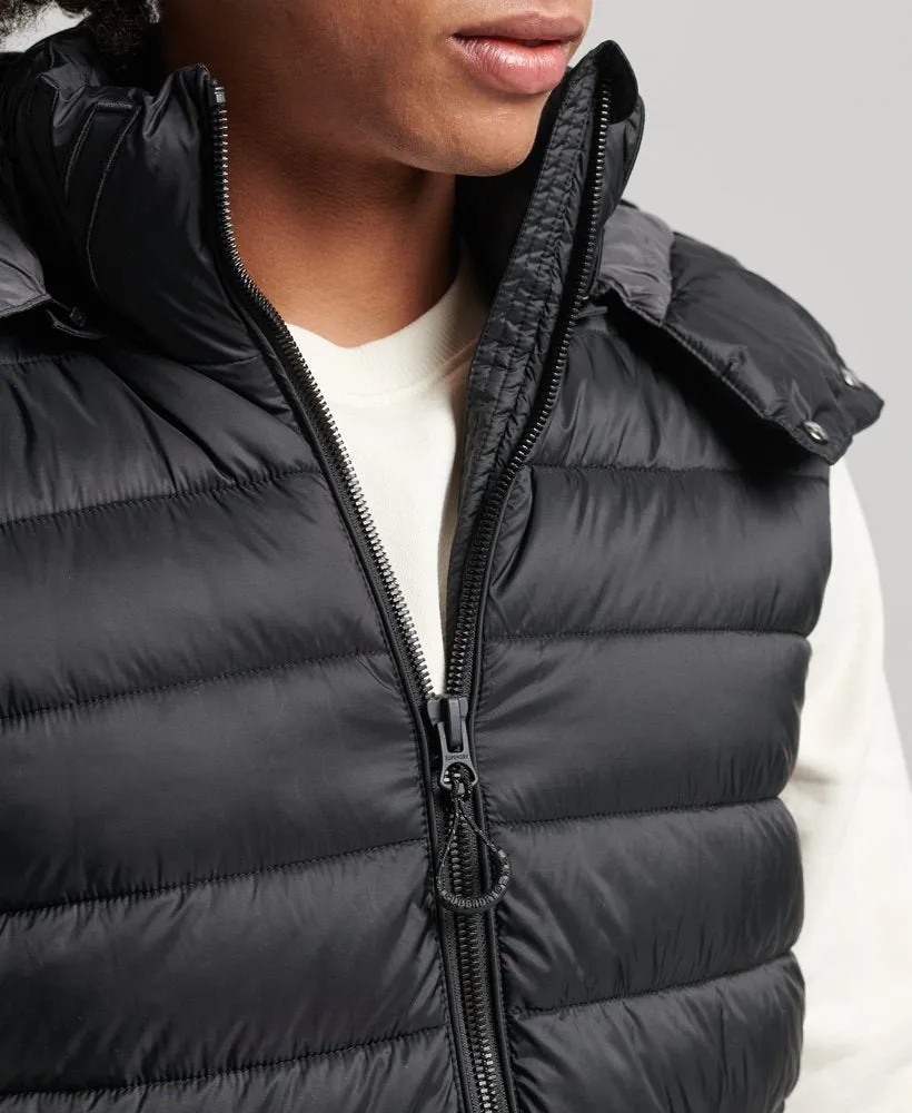 Superdry Classic Fuji Hooded Padded Gilet Black