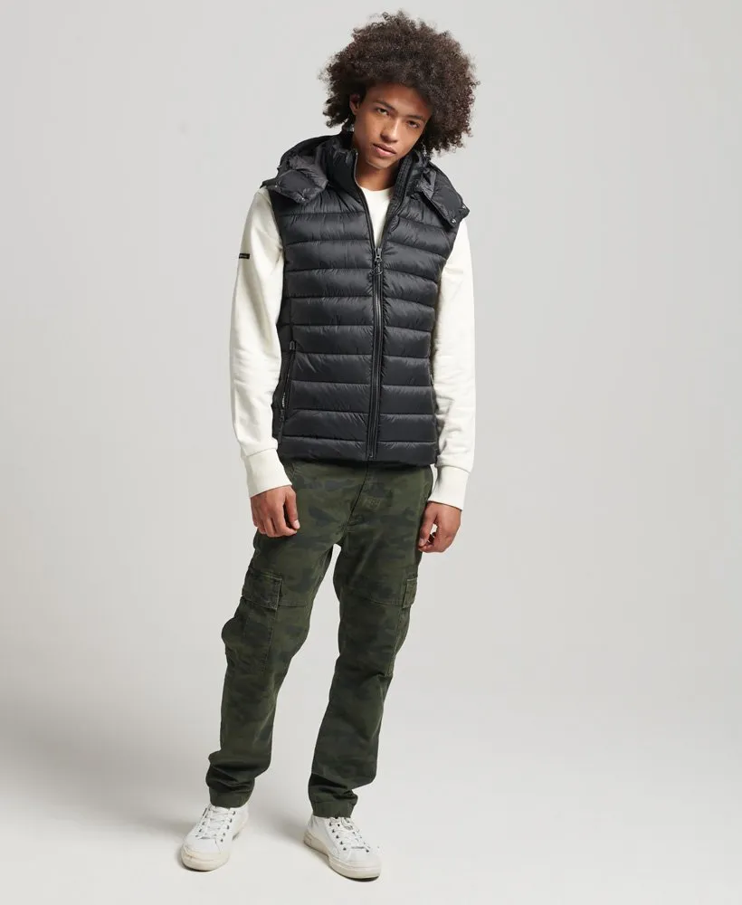 Superdry Classic Fuji Hooded Padded Gilet Black