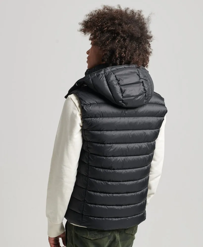 Superdry Classic Fuji Hooded Padded Gilet Black
