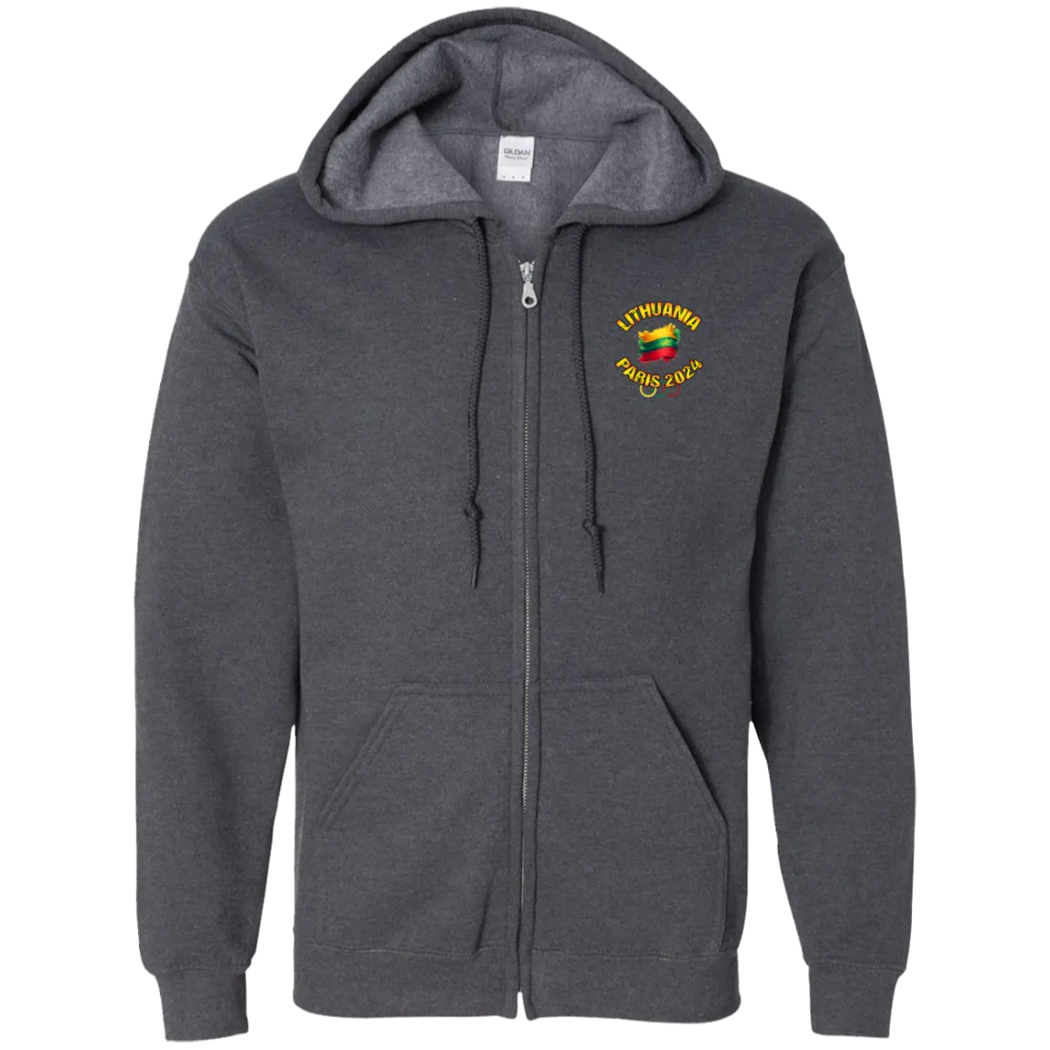 Team Lietuva 2024 Olympics - Men/Women Unisex Comfort Full-Zip Hoodie