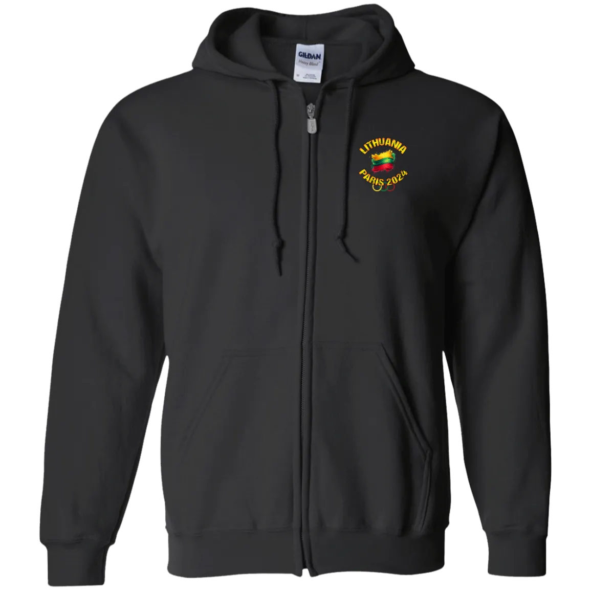 Team Lietuva 2024 Olympics - Men/Women Unisex Comfort Full-Zip Hoodie