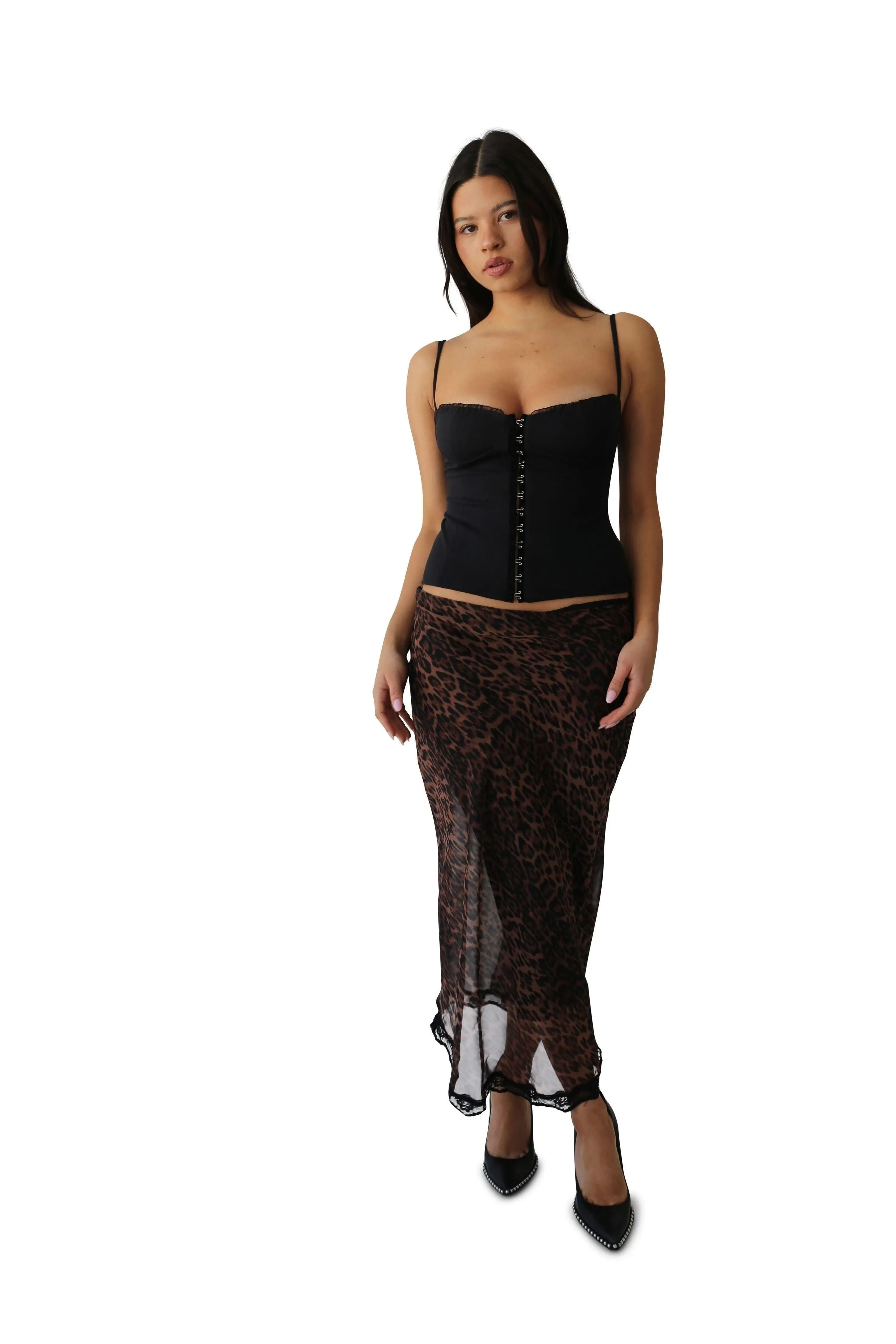 the caroline corset in black