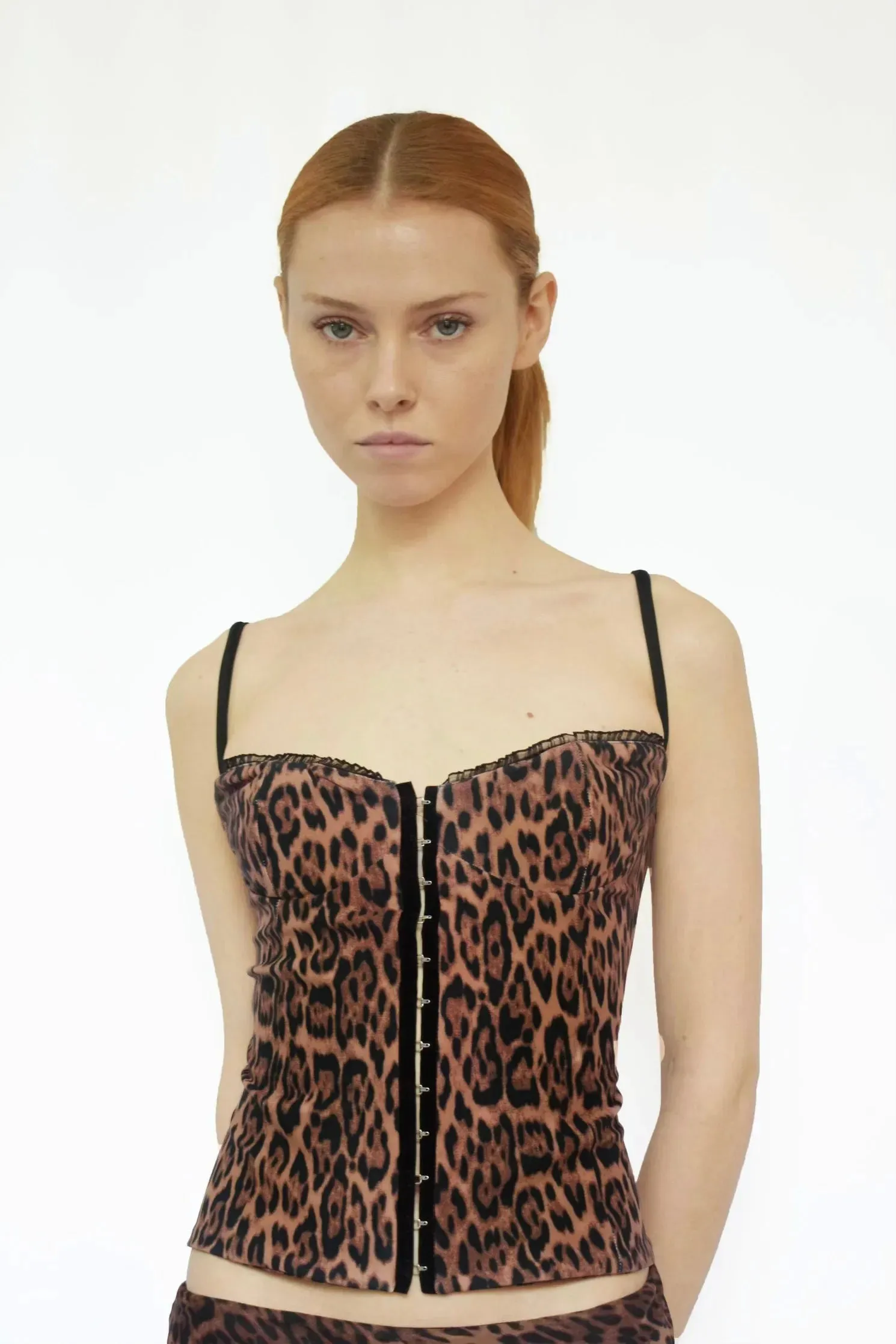 the caroline corset in cheetah