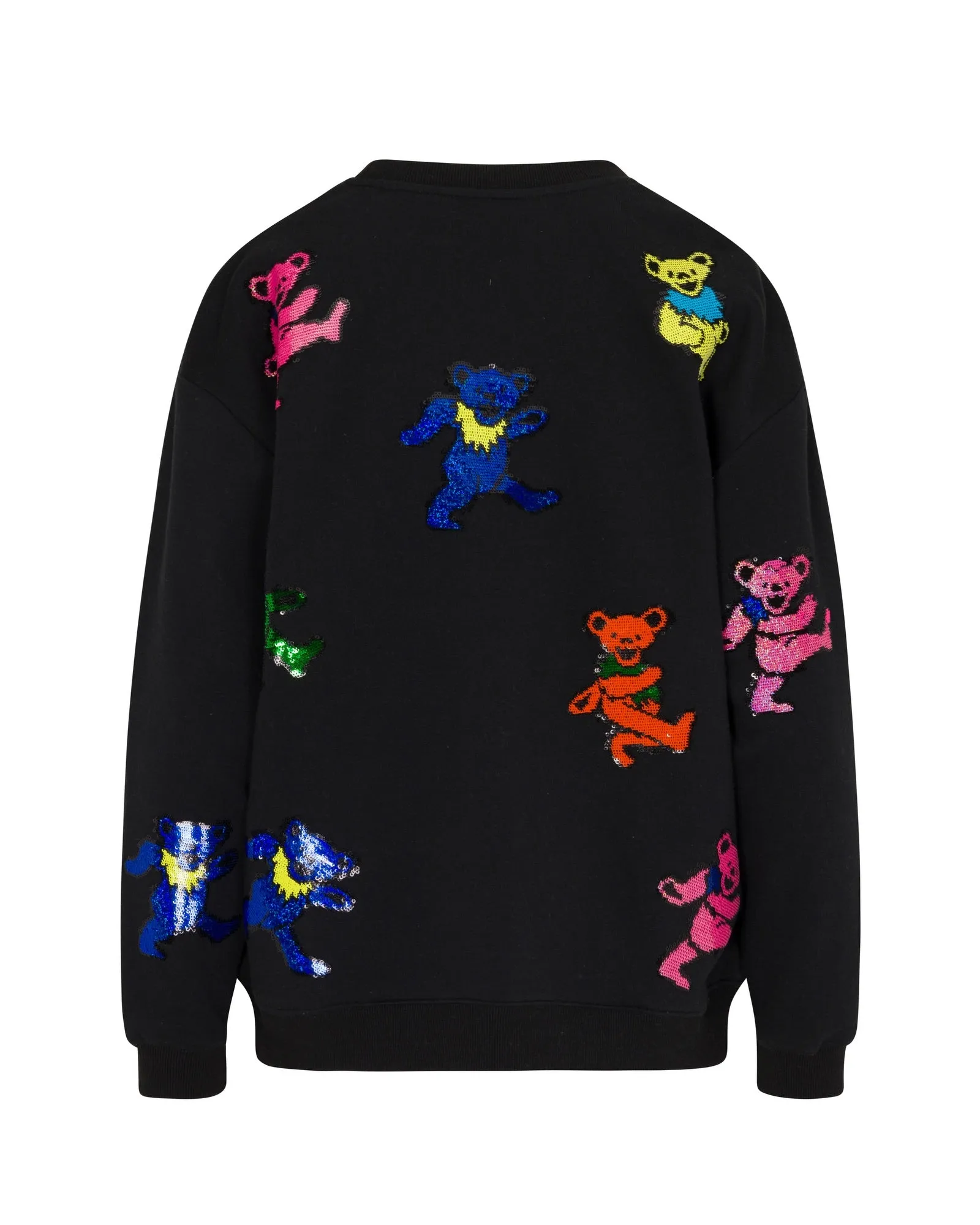 The Original Grateful Dead Dancing Bears Sequin Sweatshirt - Black