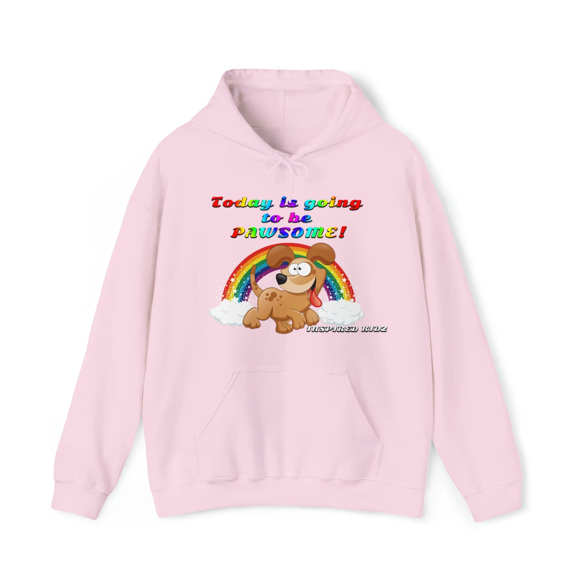 Today is Going to Be PAWSOME, Adult Unisex Heavy Blend™ Hooded Sweatshirt