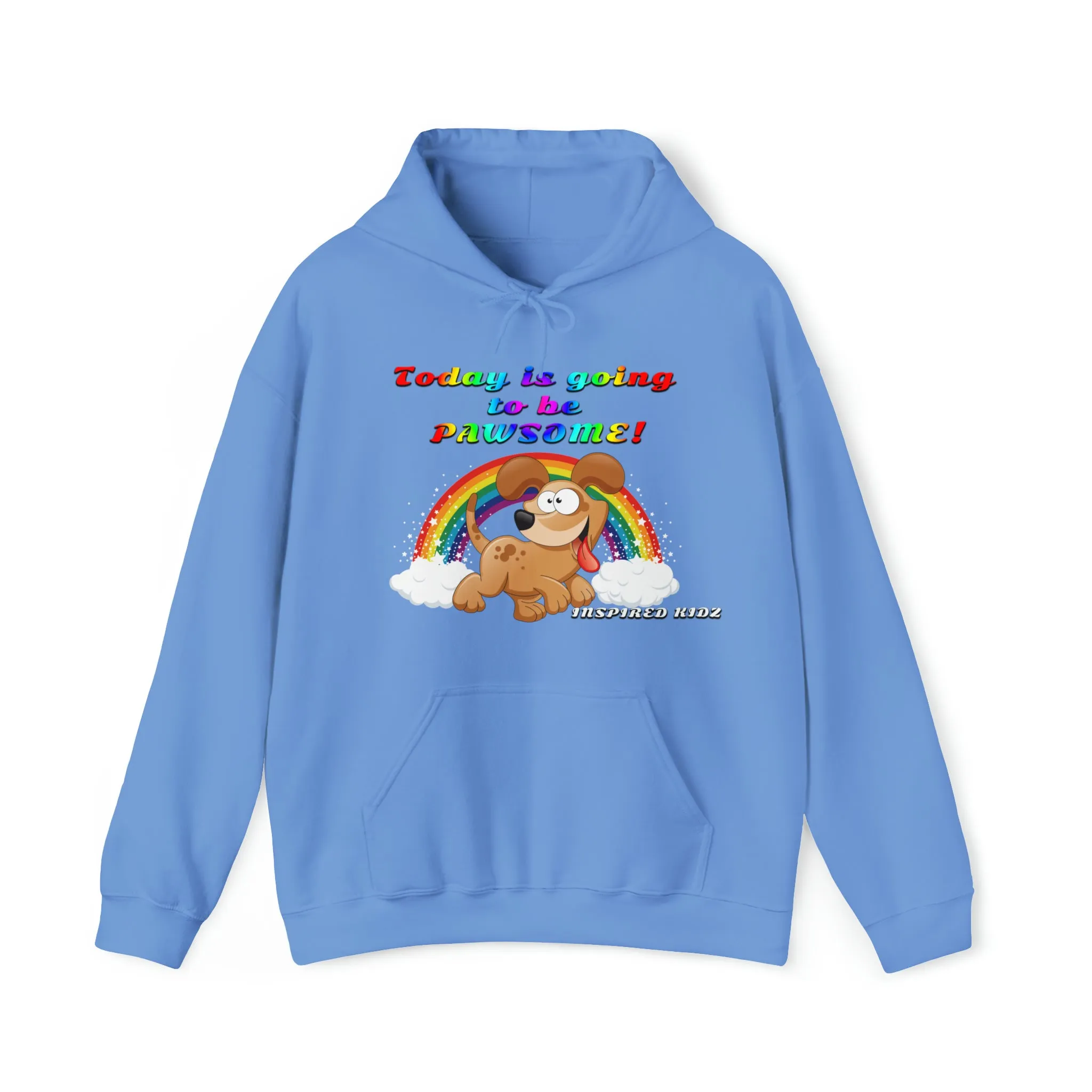 Today is Going to Be PAWSOME, Adult Unisex Heavy Blend™ Hooded Sweatshirt