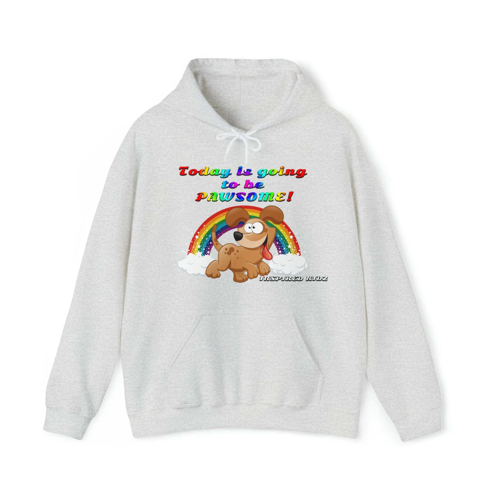 Today is Going to Be PAWSOME, Adult Unisex Heavy Blend™ Hooded Sweatshirt