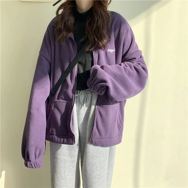Trendy Casual Zip Up Hoodie