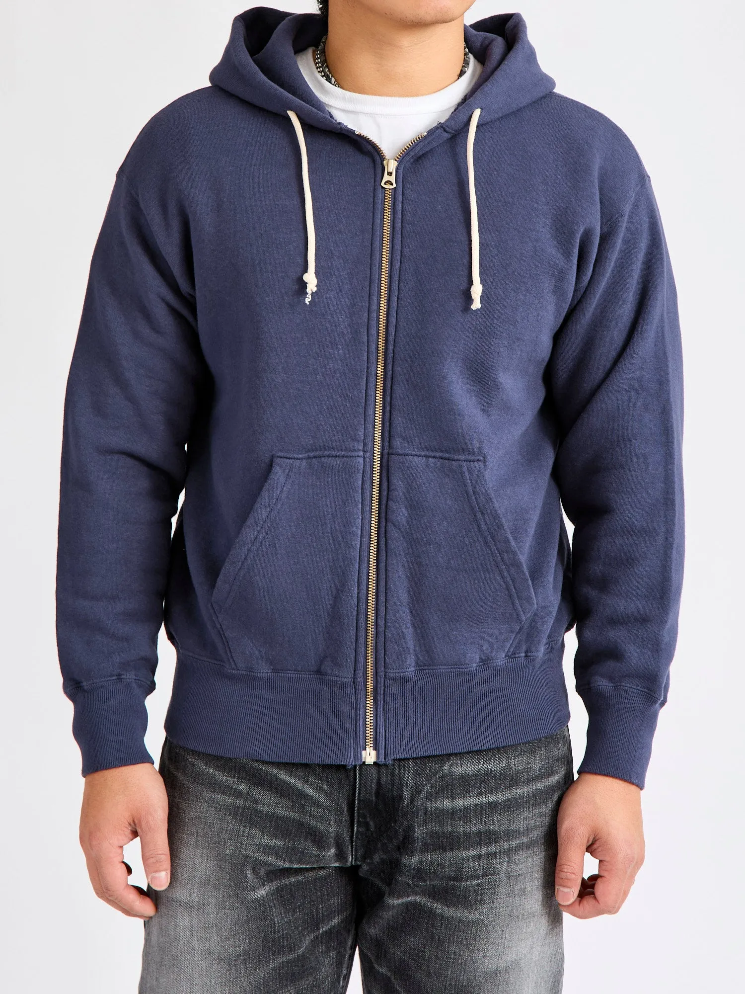 Tsuriami Loopwheel Zip Hoodie in Navy