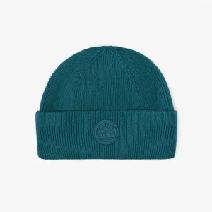 Tuque de maille turquoise, enfant || Turquoise knitted toque, child