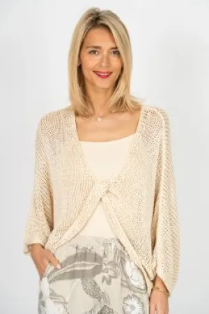 Twisted Knit Sweater - Beige