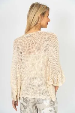 Twisted Knit Sweater - Beige