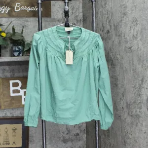 Universal Thread Women's Balloon Long Sleeve Tie-Front Blouse 83381689 Green XS