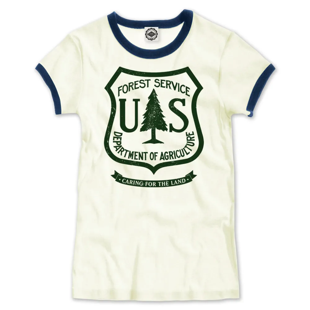 USDA Forest Service Insignia Women's Ringer Tee