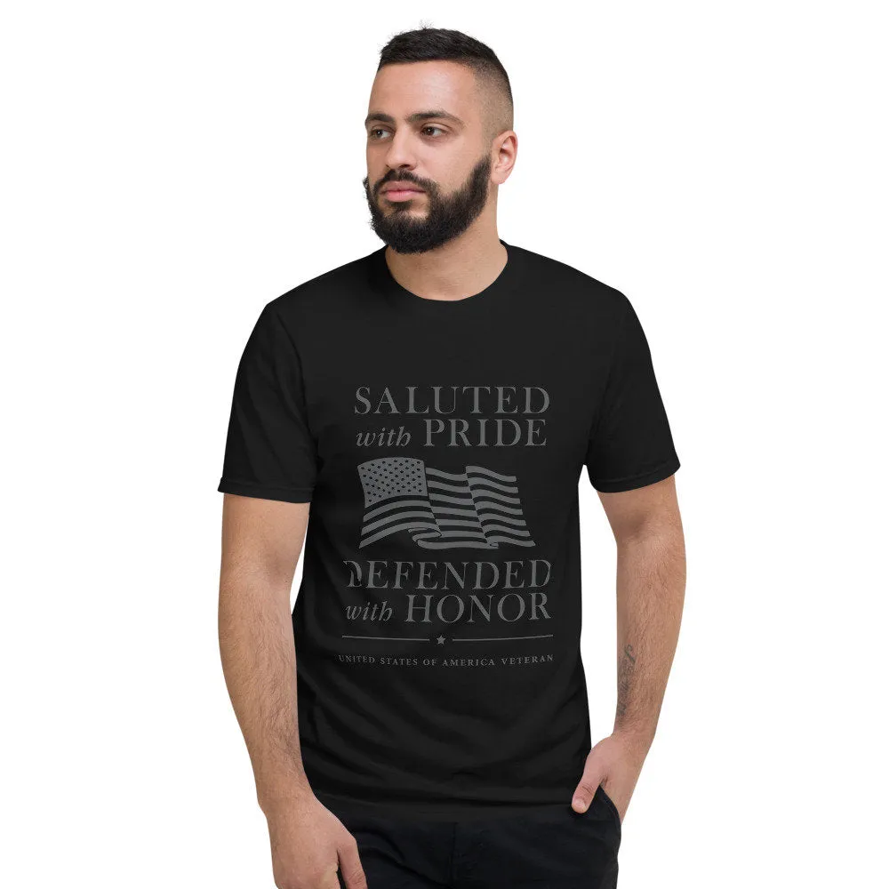 Veteran's Premium T-Shirt — Defending the Flag with HONOR