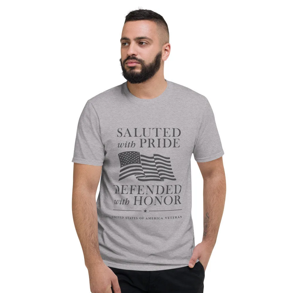 Veteran's Premium T-Shirt — Defending the Flag with HONOR