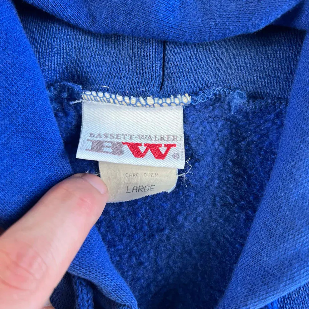 Vintage Blank Blue Zip Up Hoodie- SELECT SWEAT