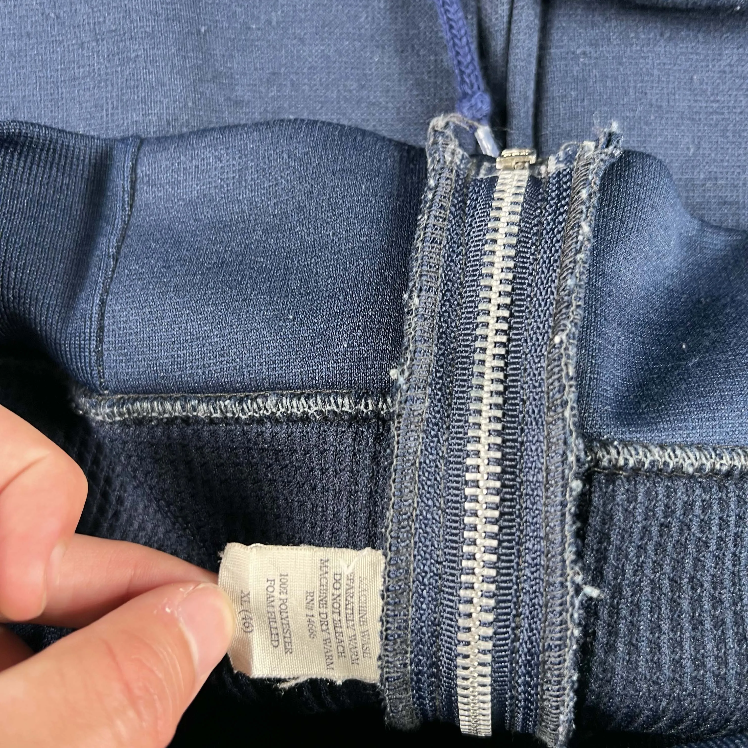 Vintage Blank Blue Zip Up Hoodie- SELECT SWEAT