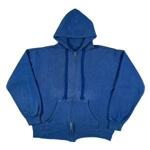 Vintage Blank Blue Zip Up Hoodie- SELECT SWEAT