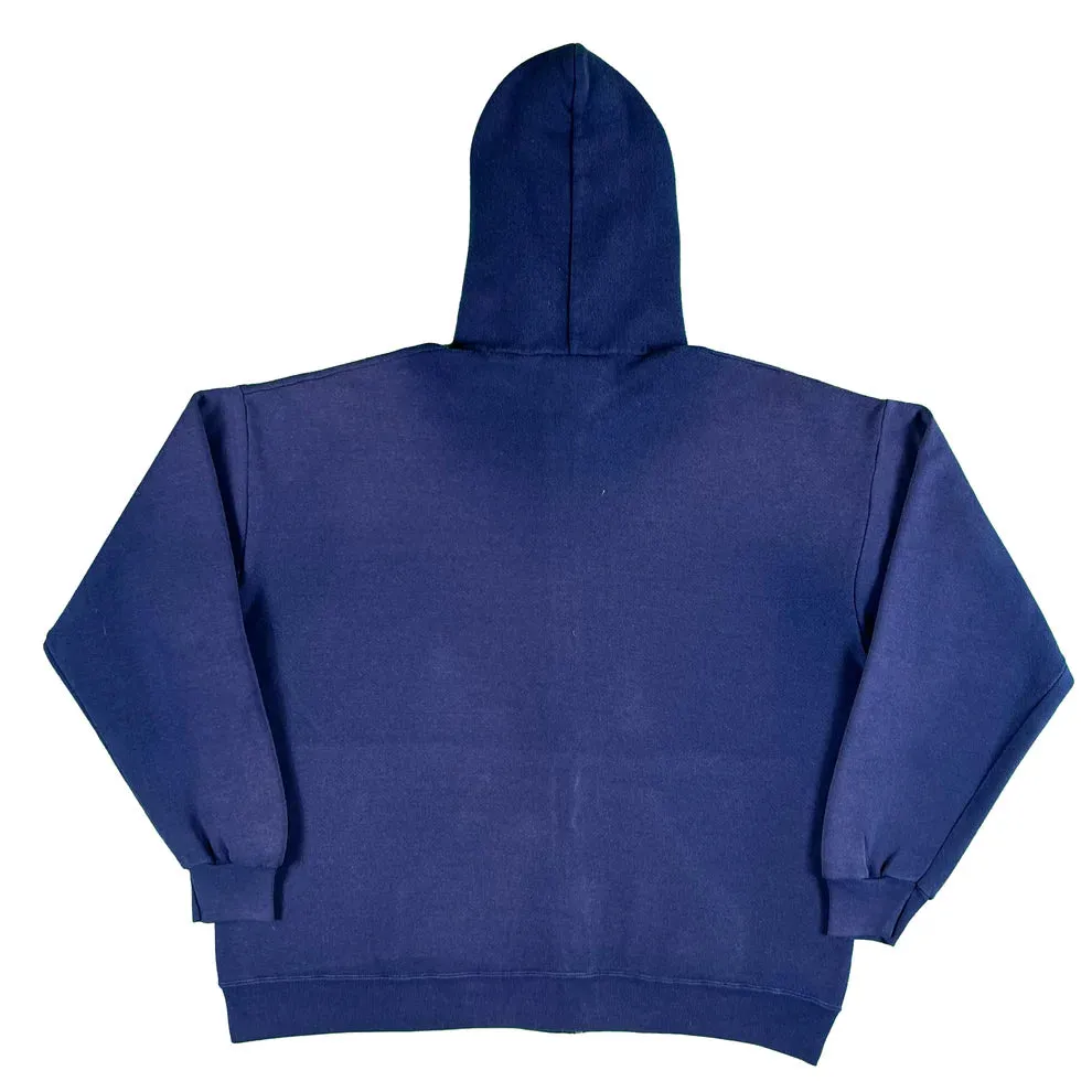 Vintage Blank Blue Zip Up Hoodie- SELECT SWEAT