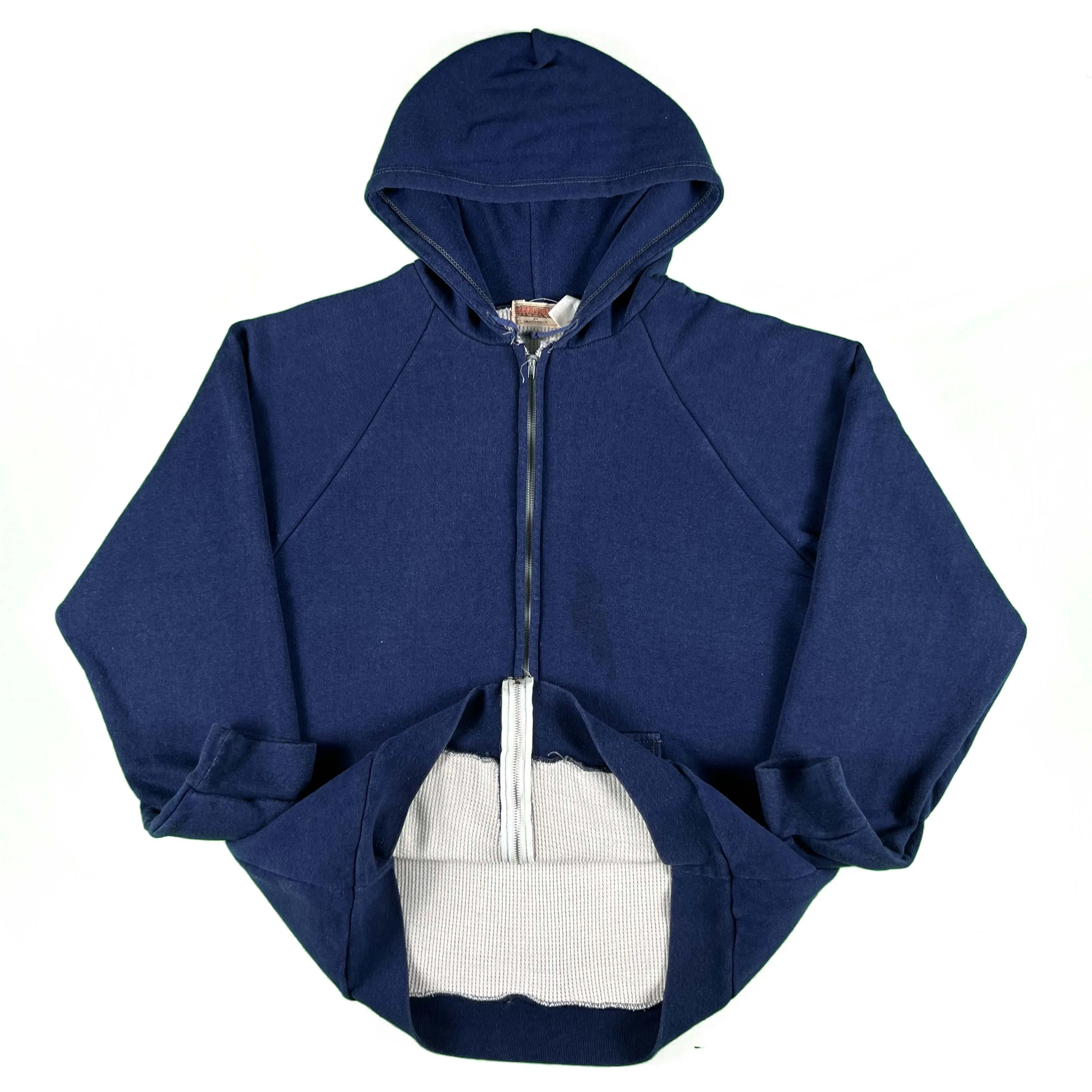 Vintage Blank Waffle Lined Zip Up Hoodies- SELECT SWEAT