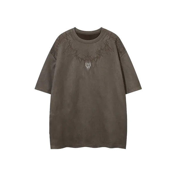 Vintage embroidered suede TEE-D446 | Inspanda
