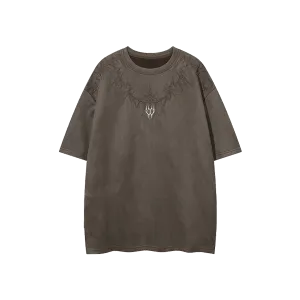 Vintage embroidered suede TEE-D446 | Inspanda