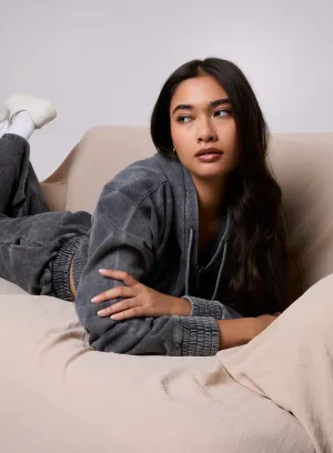 Wash Cropped Hoodie