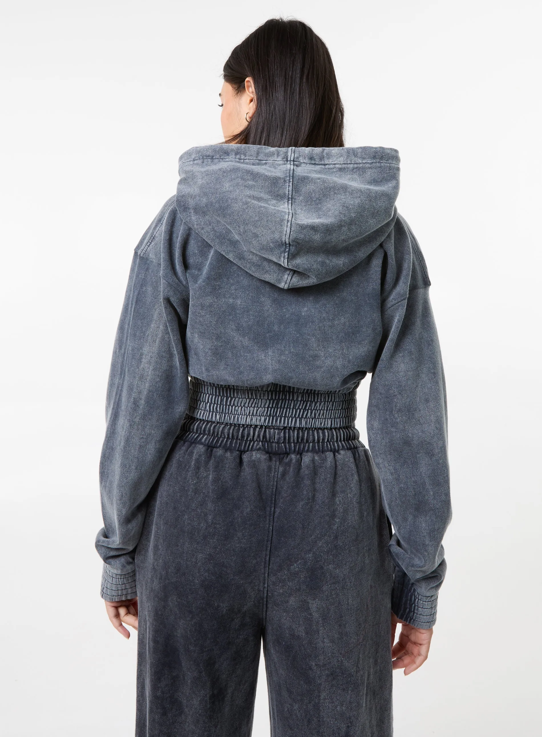 Wash Cropped Hoodie