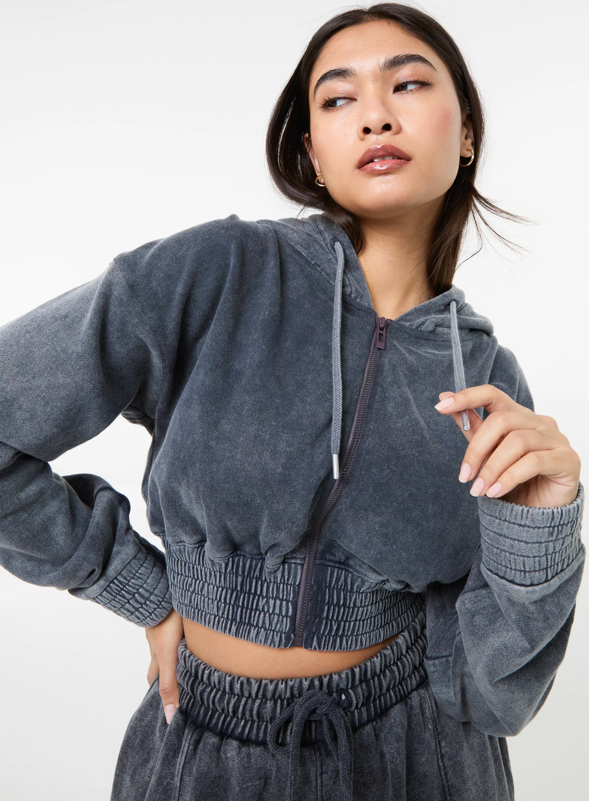 Wash Cropped Hoodie