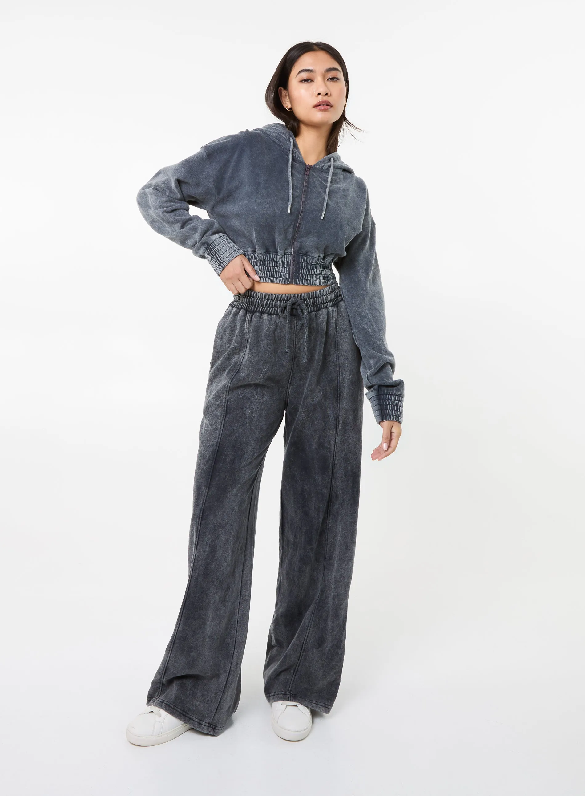 Wash Cropped Hoodie