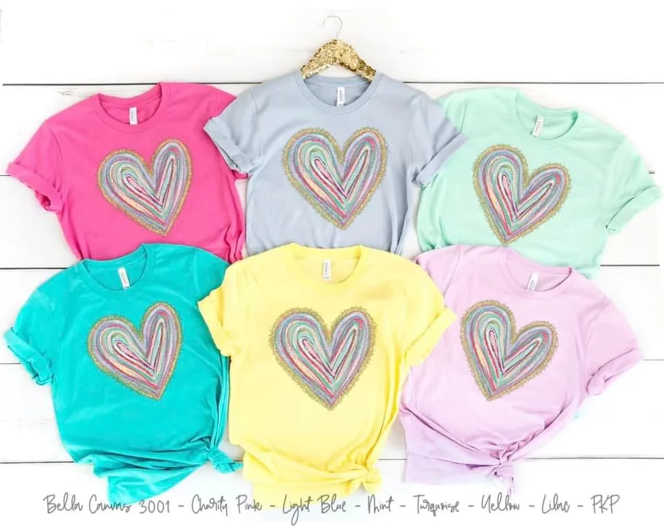 Watercolor Heart Tee