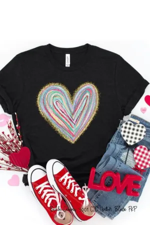 Watercolor Heart Tee