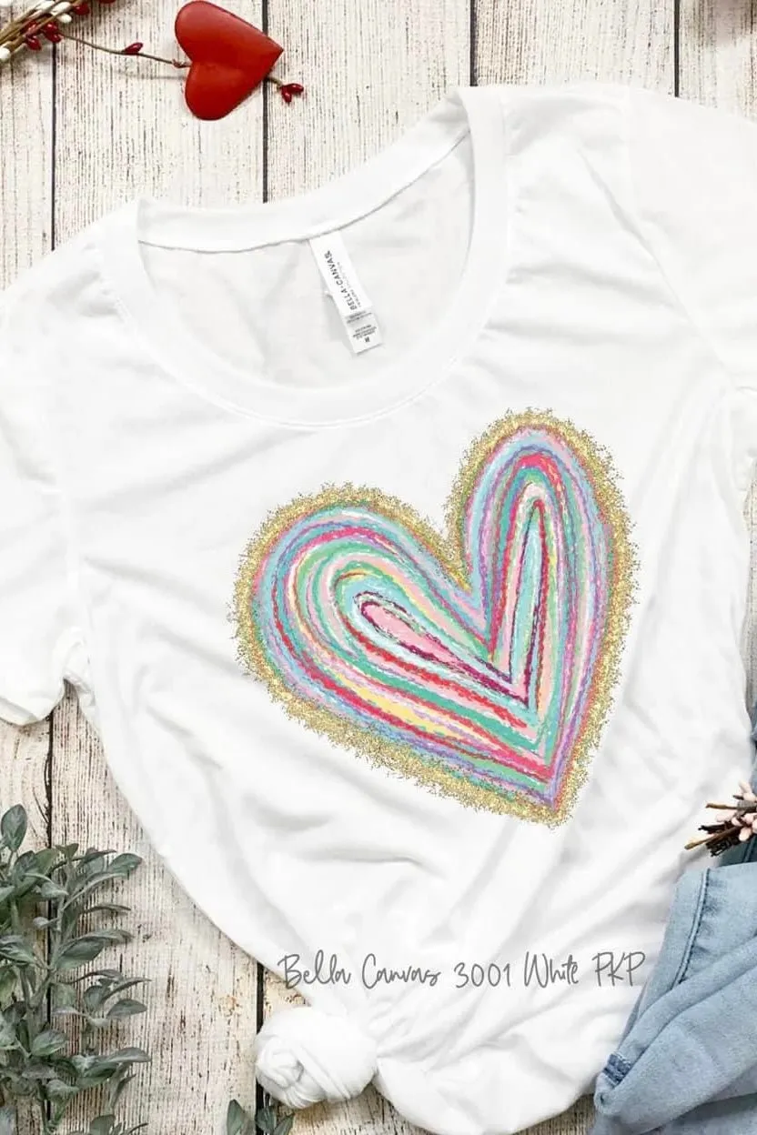 Watercolor Heart Tee