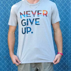WAVE NEVER GIVE UP. TEE