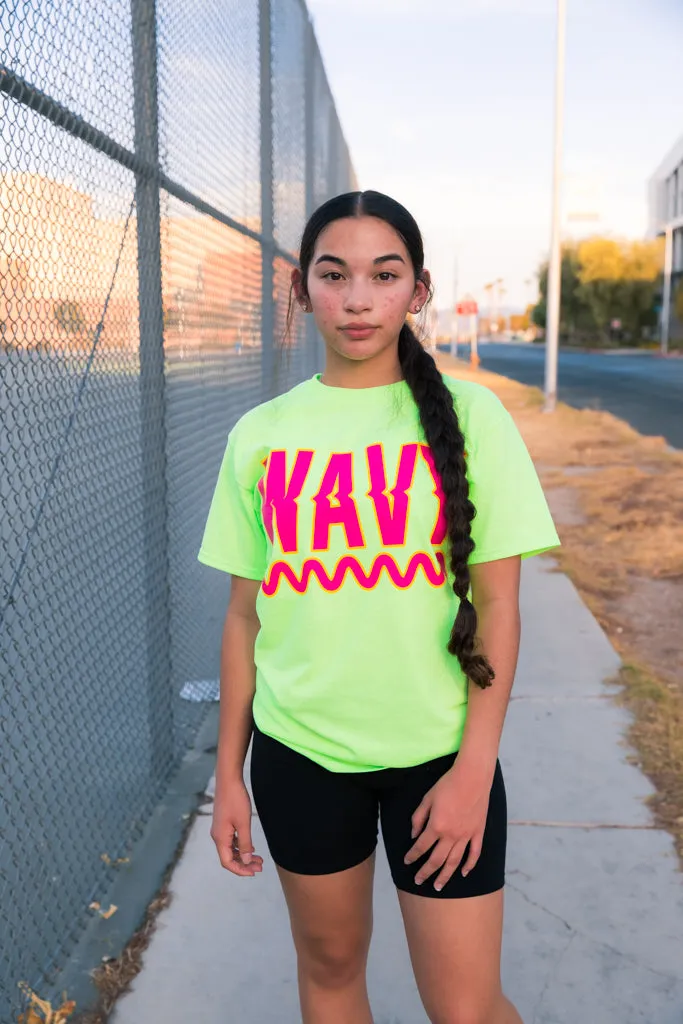 WAVY | Neon Green Tee