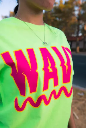 WAVY | Neon Green Tee