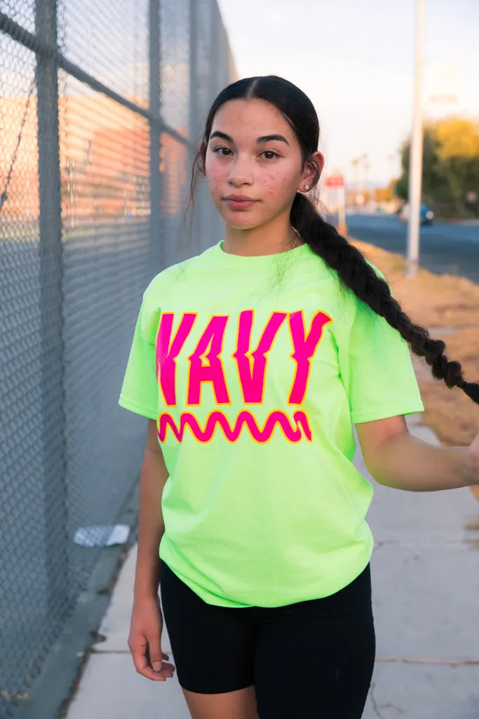 WAVY | Neon Green Tee
