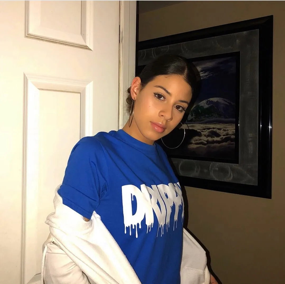 White Drippin | Blue Tee