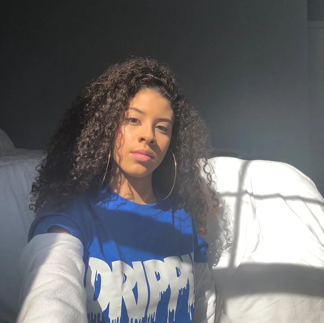 White Drippin | Blue Tee