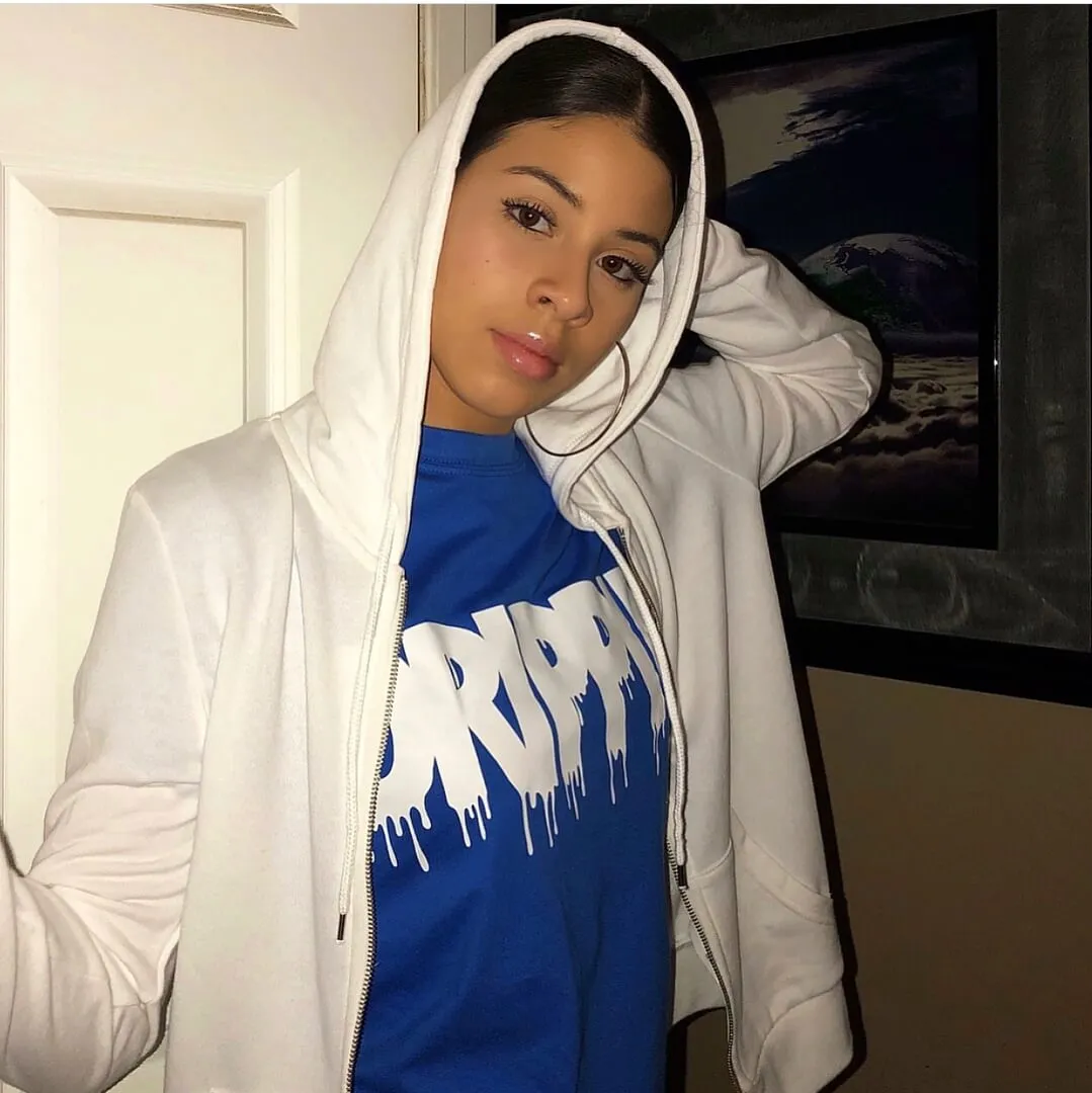 White Drippin | Blue Tee