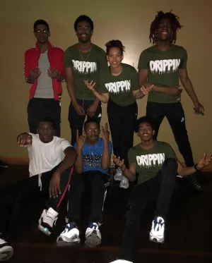 White Drippin | Olive Tee