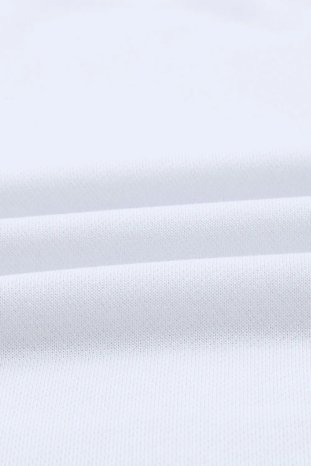 White Plain Crew Neck Pullover Sweatshirt