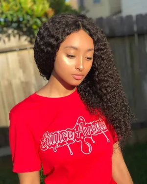 White SA Drip Outline | Red Tee